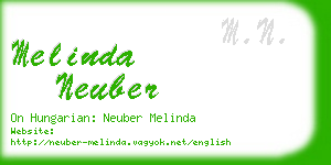 melinda neuber business card